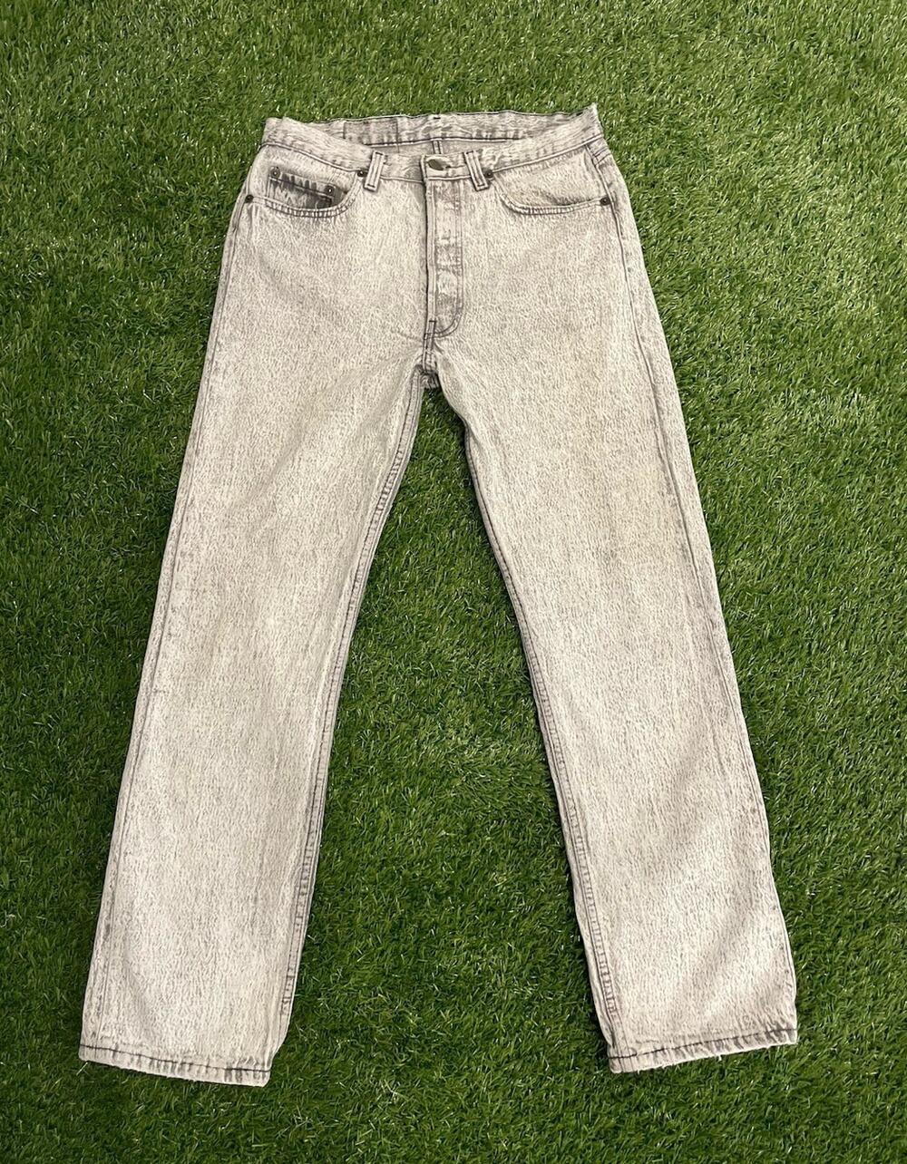 Vintage October 1988 Levi's 501-0655 Acid Wash Gray Denim Jeans Made inUSA 32x30